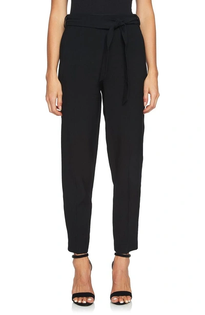 Shop 1.state Tie Waist Tapered Trousers In Rich Black