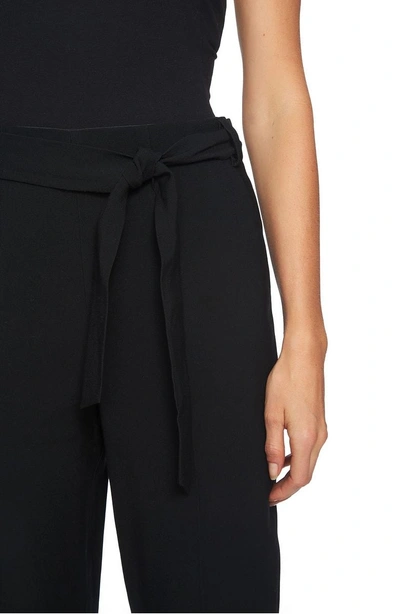 Shop 1.state Tie Waist Tapered Trousers In Rich Black