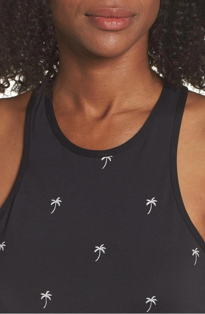 Shop Alala Longline Sports Bra In Embroidered Palm