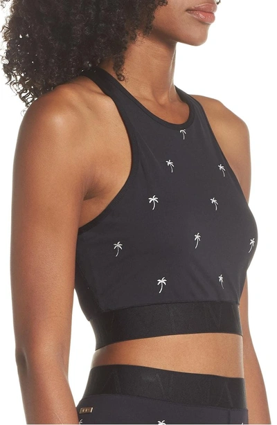 Shop Alala Longline Sports Bra In Embroidered Palm