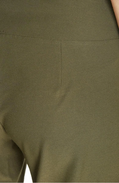 Shop Eileen Fisher Slim Knit Pants In Olive