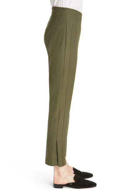 Shop Eileen Fisher Slim Knit Pants In Olive