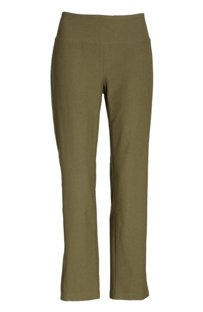 Shop Eileen Fisher Slim Knit Pants In Olive