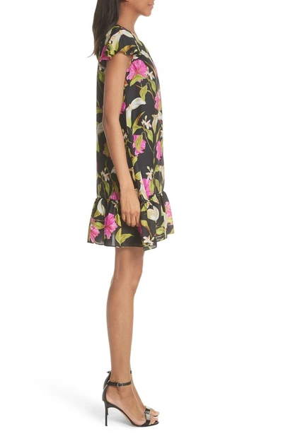 Shop Milly Jill Large Calla Lily Shift Dress In Multi