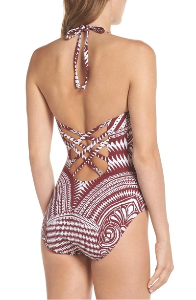 Shop La Blanca Maori One-piece Swimsuit In Mahogany
