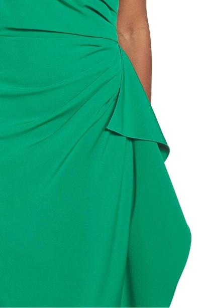 Shop Vince Camuto Off The Shoulder Crepe Gown In Green