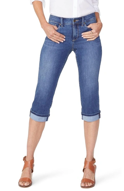 Shop Nydj Marilyn Cuffed Stretch Crop Jeans In Zimbali