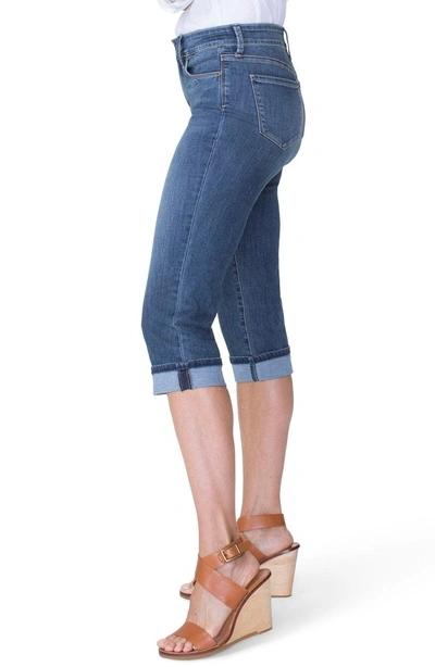 Shop Nydj Marilyn Cuffed Stretch Crop Jeans In Zimbali