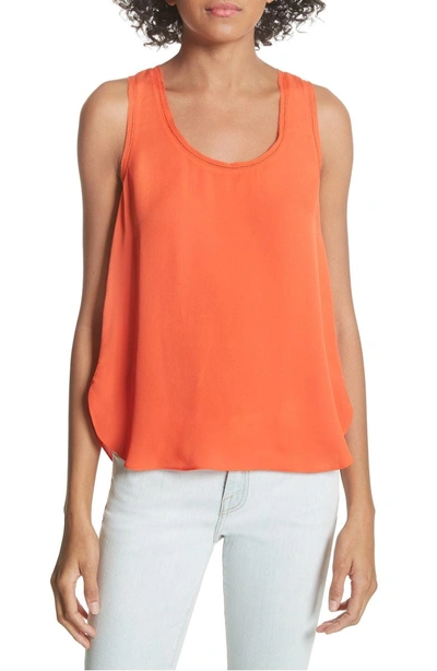 Shop Joie Oceae Silk Tank Top In Salsa