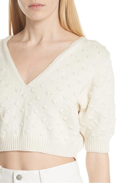 Shop Rachel Comey Ode Garbanzo Knit Crop Sweater In Ivory