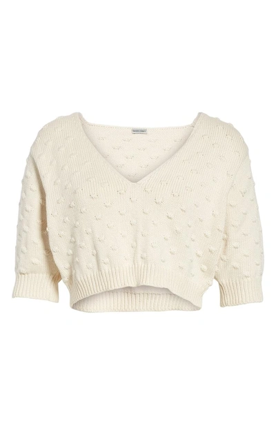 Shop Rachel Comey Ode Garbanzo Knit Crop Sweater In Ivory
