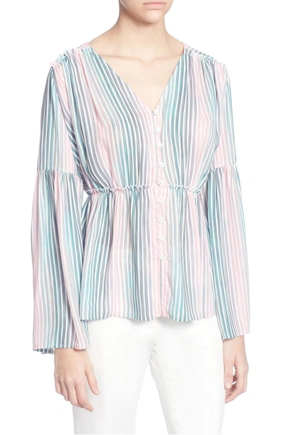 Shop Catherine Catherine Malandrino Florrie Blouse In Faded Stripe