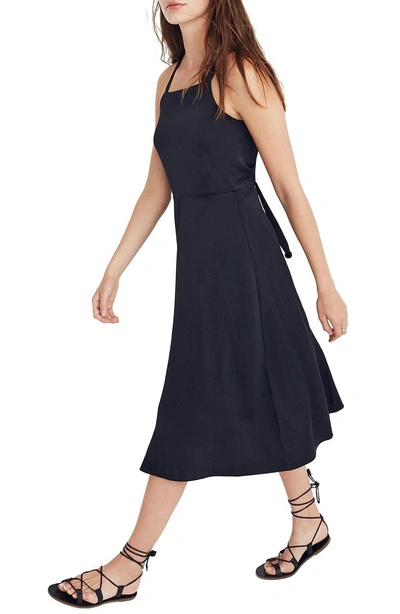 Shop Madewell Apron Crisscross Dress In True Black