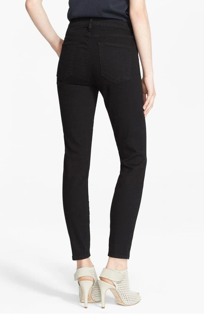 Shop Current Elliott The Stiletto Skinny Jeans In Jet Black