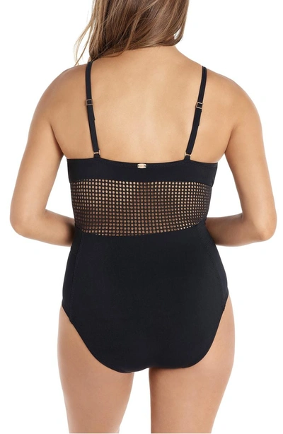 Shop Amoressa Hustle Margaux One-piece Swimsuit In Black