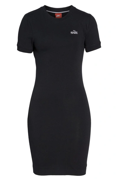 Shop Nike Sportswear T-shirt Dress In Black/ White