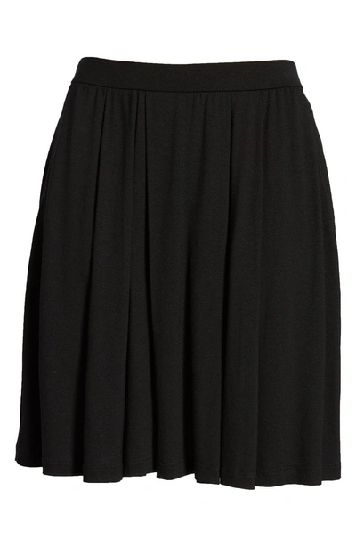 Shop Eileen Fisher Pleated Jersey Walking Shorts In Black