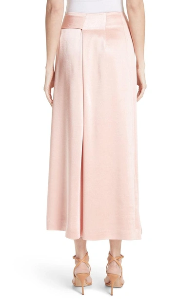Shop Rejina Pyo Ellis Belted Satin Wrap Skirt In Blush