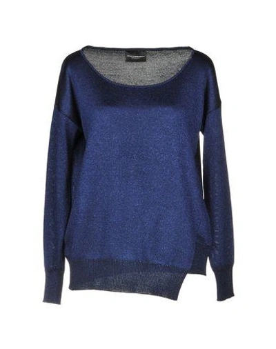 Shop Atos Lombardini Sweaters In Dark Blue