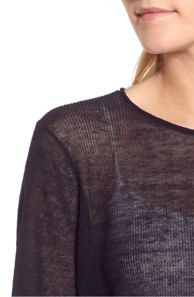 Shop Eileen Fisher Organic Linen Blend Sweater In Salt Lake