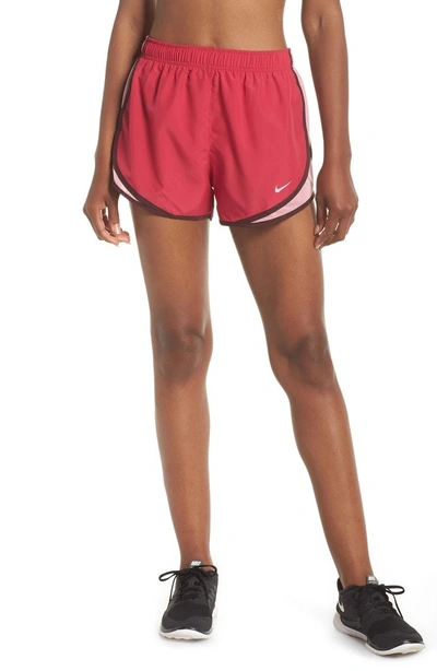 Shop Nike Dry Tempo Running Shorts In Wdchry/wlfgry