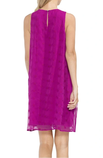 Shop Vince Camuto Eyelet Shift Dress In Fuchsia Fury