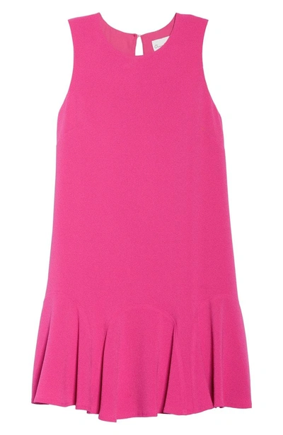 Shop Charles Henry Gored Tank Dress In Fuchsia