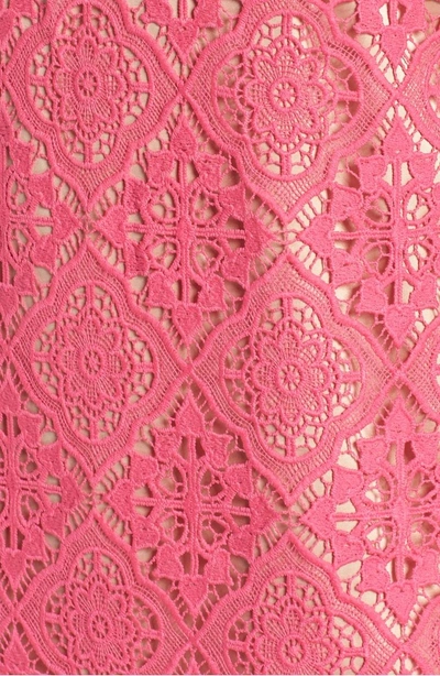 Shop Eliza J Lace Sleeveless Shift Dress In Hot Pink