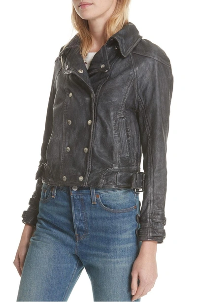 Shop Free People Avis Leather Jacket In Black