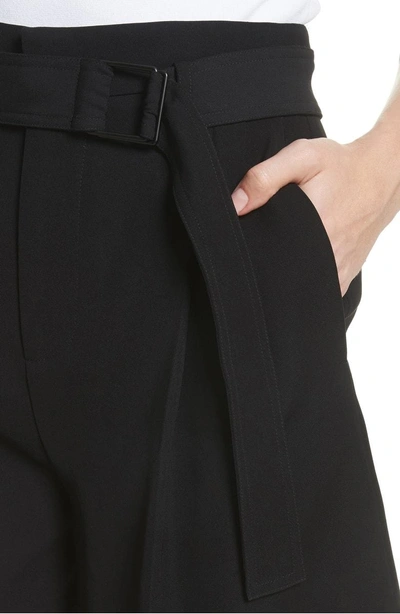 Shop Vince Belted Shorts In Black