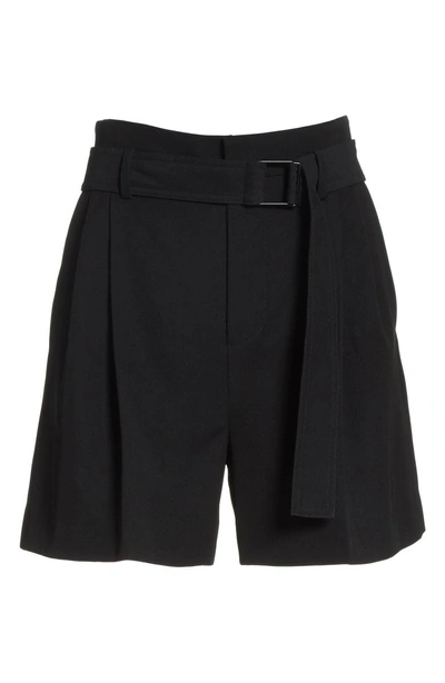 Shop Vince Belted Shorts In Black