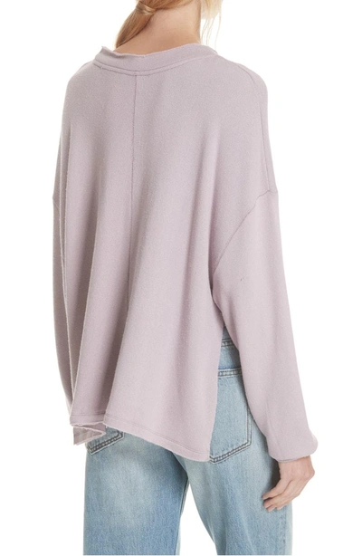 Shop Free People Be Good Terry Pullover In Lavender