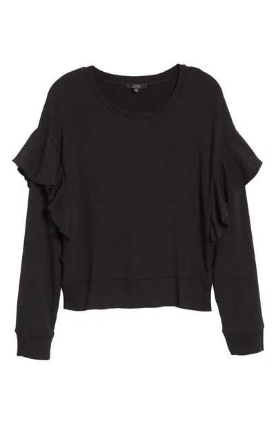 Shop Joe's Faye Ruffle Sweatshirt In Black