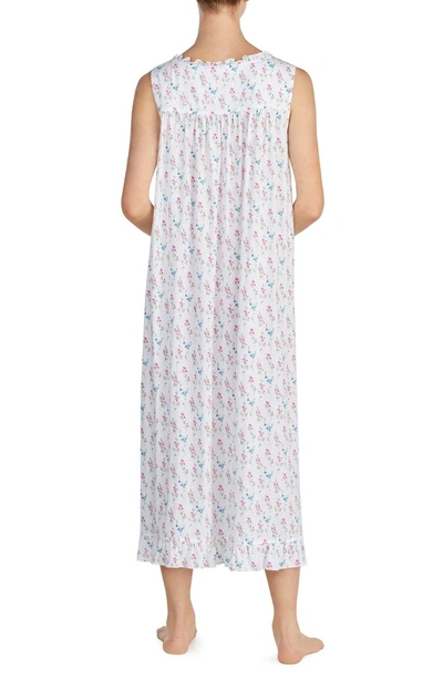 Shop Eileen West Long Nightgown In White Grnd Multi Fall Floral
