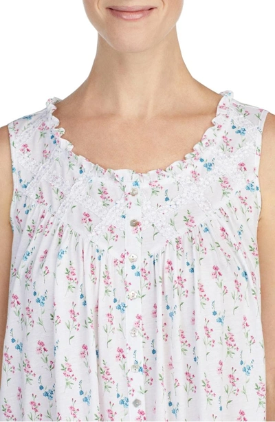 Shop Eileen West Long Nightgown In White Grnd Multi Fall Floral