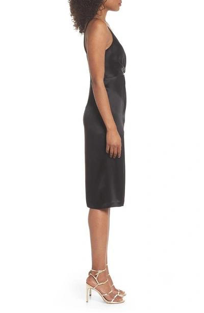 Shop Jill Jill Stuart Satin Sheath Dress In Black