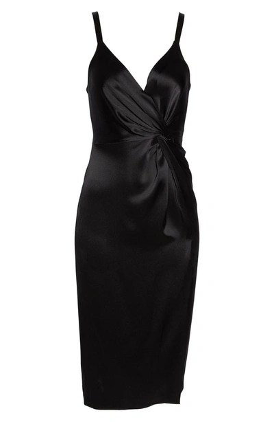 Shop Jill Jill Stuart Satin Sheath Dress In Black