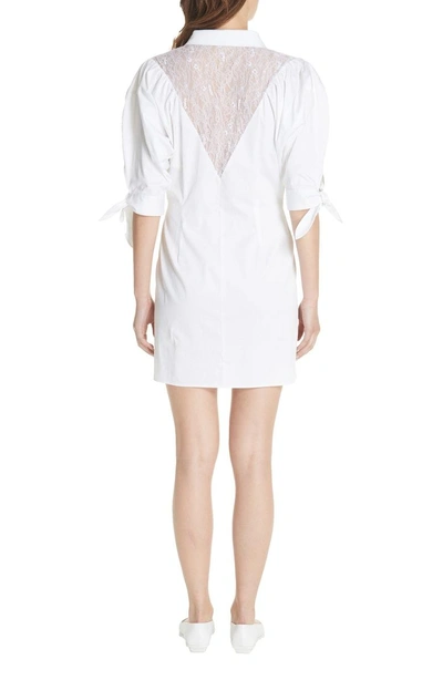 Shop Opening Ceremony Lace Yoke Sateen Shirtdress In White