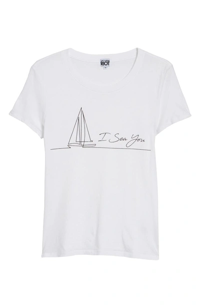 Shop Sub_urban Riot I Sea You Slouched Graphic Tee In White