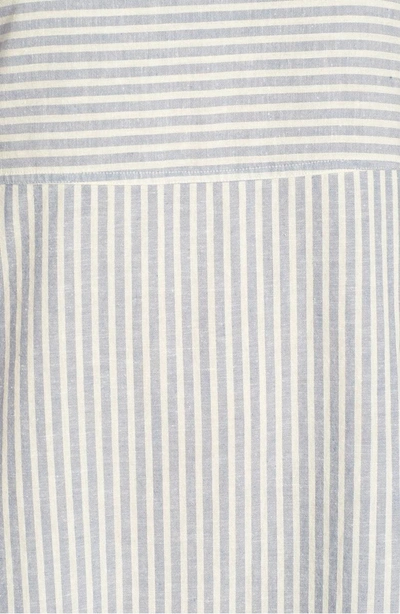 Eileen Fisher Varied Stripe Hemp & Organic Cotton Shift Dress In Chambray