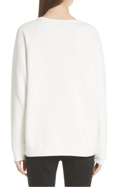 Shop Gucci Felted Cotton Jersey Sweatshirt In Ivory