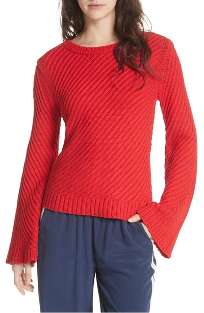 Shop Joie Lauraly Cutout Back Sweater In Cherry