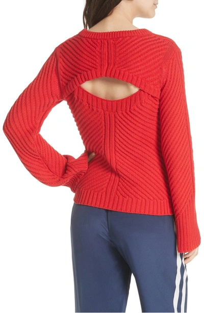 Shop Joie Lauraly Cutout Back Sweater In Cherry