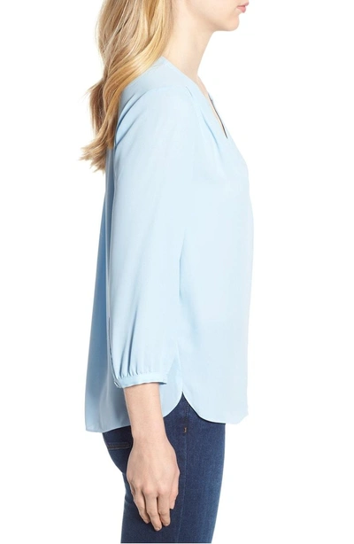 Shop Nydj Pleat Back Blouse In Tranquility