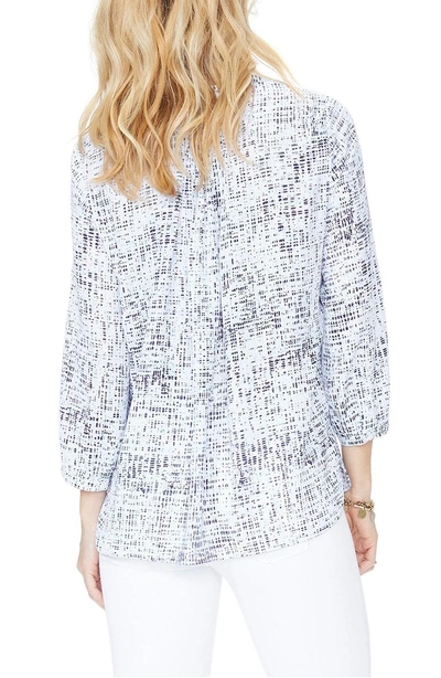 Shop Nydj Pleat Back Blouse In Into The Mystic Tranquility