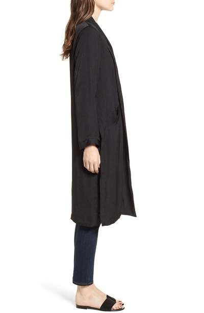 Shop Cupcakes And Cashmere Farley Satin Duster In Black