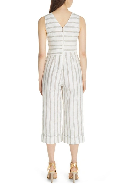Shop Ted Baker Colour By Numbers Zelma Stripe Jumpsuit In Ivory