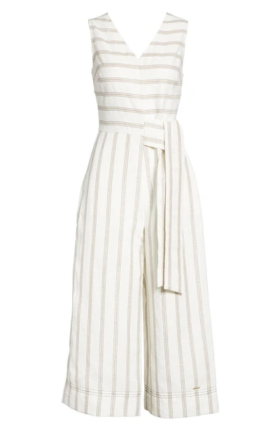 Shop Ted Baker Colour By Numbers Zelma Stripe Jumpsuit In Ivory