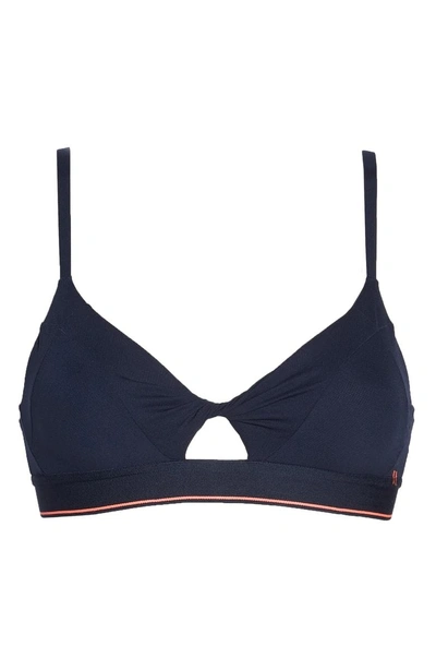 Shop Stance Twisted Triangle Bralette In Navy