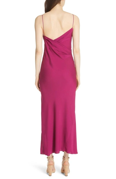 Theory draped store silk maxi dress